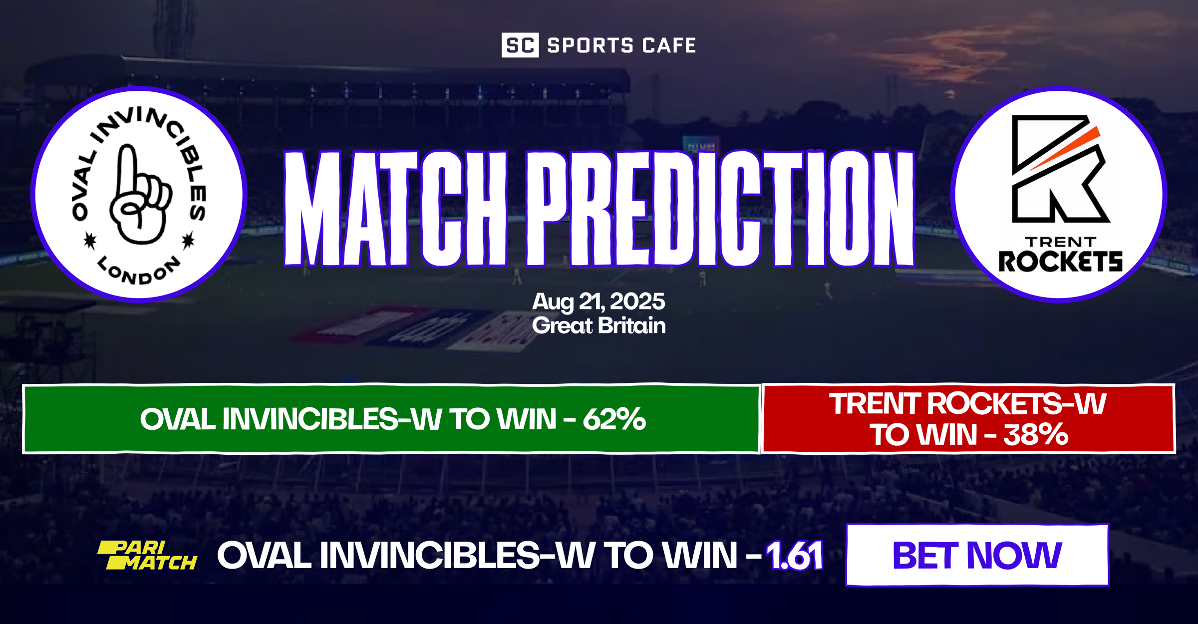 Oval Invincibles-W vs Trent Rockets-W